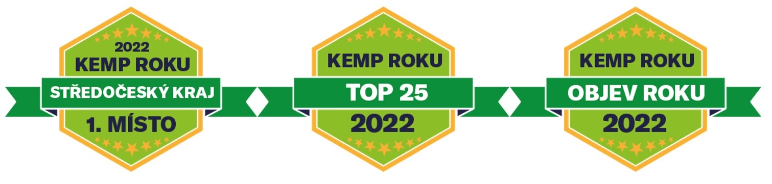 Kemp roku 2022 - TOP 25, objev roku a 1. místo ve Středočeském kraji